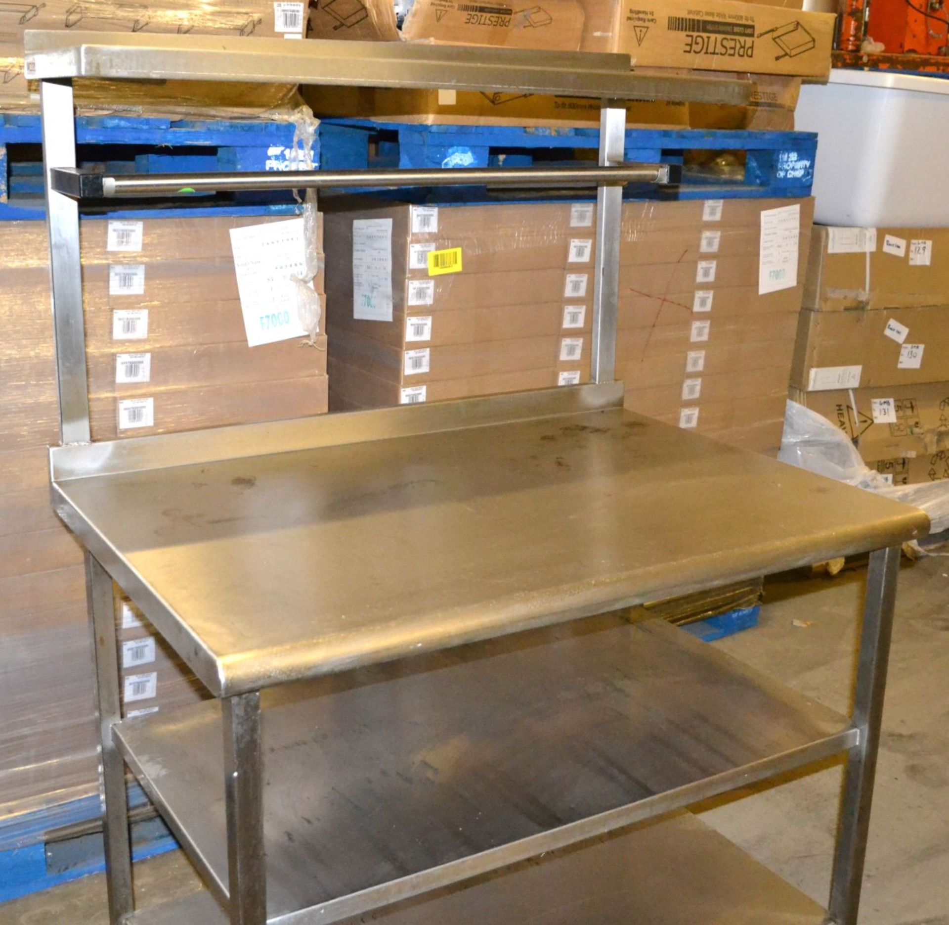 1 x Wheeled Stainless Steel Prep Table - Dimensions: 100 x 69.5 x 148cm - Ref: MC120 - CL282 - Locat - Image 9 of 11