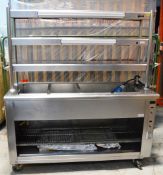 1 x Stainless Steel Heated Pass Through Gantry With Heated Food Well, Food Warming Cupboards,