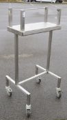 1 x Mobile Wrap Dispenser - Stainless Steel - H120 x W60 x D50 cms - CL282 - Ref MS110 - Location:
