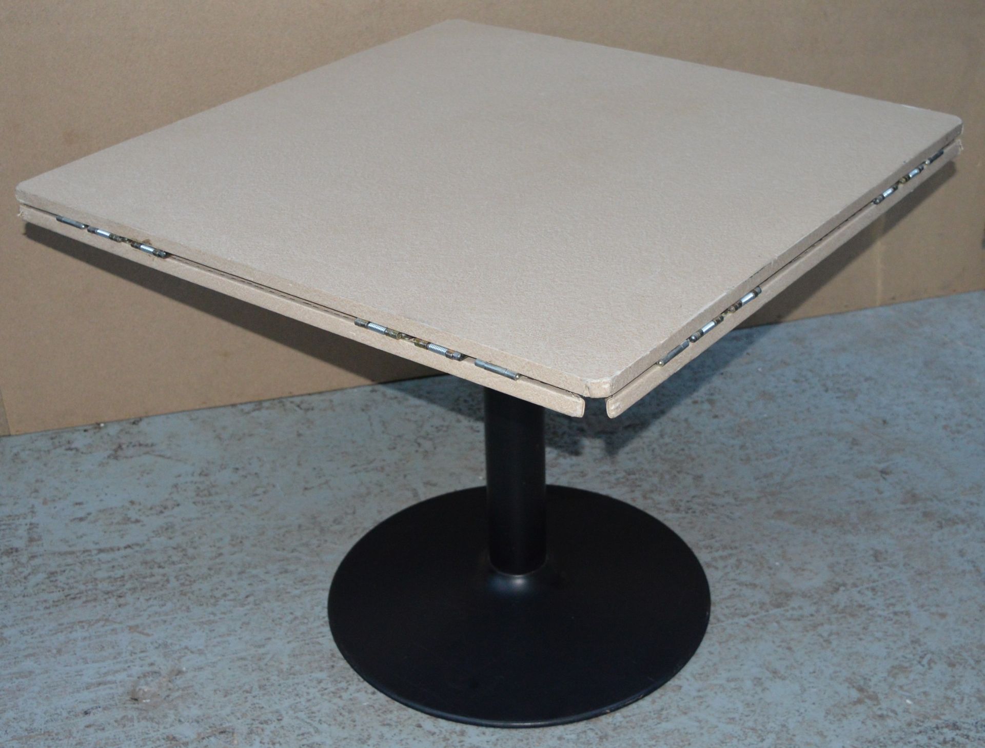 1 x Round to Square Dining Table - Square Dining Table With Folding Round Drop Leaf Ends and - Image 2 of 9