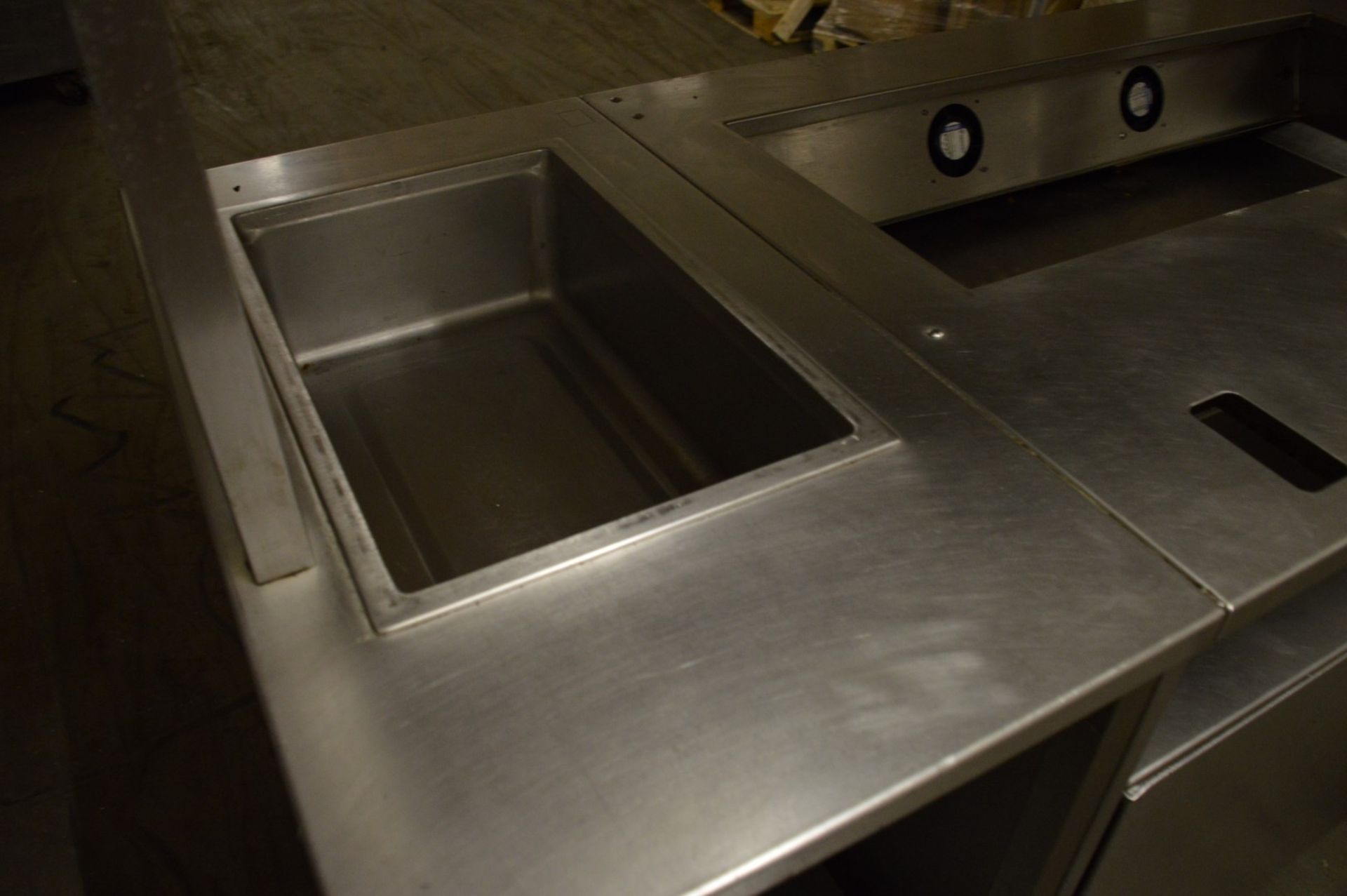 1 x Franke Stainless Steel Prep Table With Single Door Chiller, Fan Cooled Saladette, Wells SS206 - Image 4 of 12