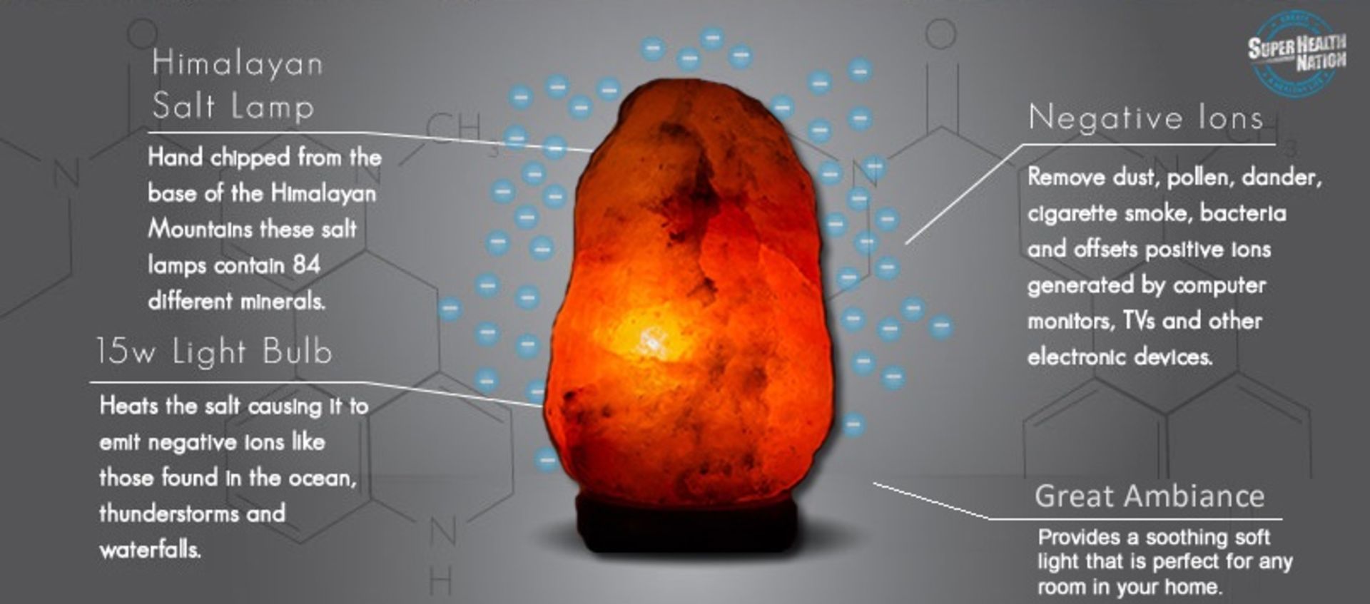 1 x Natural Himalayan Crystal Salt Lamp - Natural Therapeutic Ionizing Healing Lamp - 2-3KG - Approx - Image 5 of 8