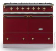 1 x Lacanche Cluny Classic 100 (Cote d'Or) Range Cooker Double Oven in Red - Dual Fuel - Used -
