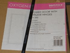 1 x Tavistock Oyxgen8 8mm 760mm Hinged Door Shower Enclosure - Includes SE1H76 Hinged Door and