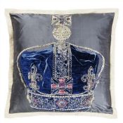 1 x DESIGNERS GUILD St. George Lapis Designer Cushion - Size: 40x40cm - New & Sealed Stock - Ref: