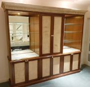 1 x Stunning Hand Made Solid Wood Display Unit with Marble & Glass Shelving -    We are delighted to