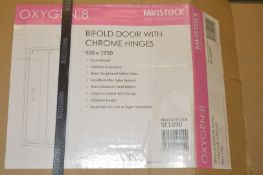 1 x Tavistock Oxygen8 8mm 900mm Bifold Door With Chrome Hinges - Product Code SE1B90 -