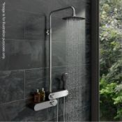 1 x CHIME Oval Shower Riser Rail Kit In Black - Original RRP £349.99