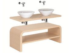 1 x Vogue ARC Bathroom Vanity Unit - OAK - Type 1E 1200mm - Manufactured to the Highest