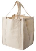 200 x Reuseable Shopper XL Bags - Colour Natural - Brand New Resale Stock - Size 255mm x 380mm x