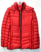 1 x Steilmann Feel C.o.v.e.r By Kirsten Womens Coat - Poly Down Filled Coat In Bright Red, With Deta