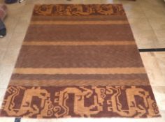 1 x Tibetan 100% Wool Hand Knotted Carpet in Great Soft Colours - Dimensions: 295x204cm - Unused -