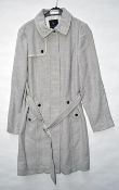 1 x Steilmann Kirsten Womens Wool Blend Belted Winter Coat In Light Grey - Size 12 - CL210 - Ref MT6