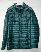 1 x Steilmann "Respect The Duck" Womens Winter Coat - 100% Down Free Padded Jacket In Dark Green, Wi