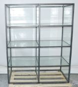 1 x Impressive 4-shelf Metal Shop Display / Storage Unit In White - Features A Sturdy Welded Metal