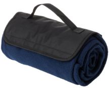 24 x Comfort Blankets With Carry Handles - Colour Navy Blue - Brand New Resale Stock - Size 1450mm x