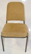 4 x Original Burgess Branded Aluminium Chairs - Upholstered In A Rich Camel Chenille - Recently