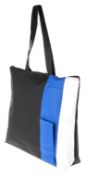 48 x Racer Tote Bags - Colour Black & Blue - Brand New Resale Stock - Size 100mm x 375mm x 350mm -