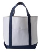 48 x Seashell Tote Bags - Colour White & Royal - Brand New Resale Stock - Size 280mm x 405mm x 305mm