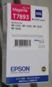 1 x Genuine Epson Magenta XXL Printer Cartrige - T7893 - 4,000 Page Capacity - Suitable For The