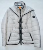 1 x Steilmann Kirsten Womens Hooded Padded Winter Coat - Size 12 - Colour: Light Cream - CL210 - Ref
