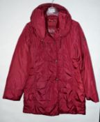 1 x Steilmann Kirsten Womens Real Down Padded Winter Coat In Red - Size 12 - CL210 - Ref MT559 - New