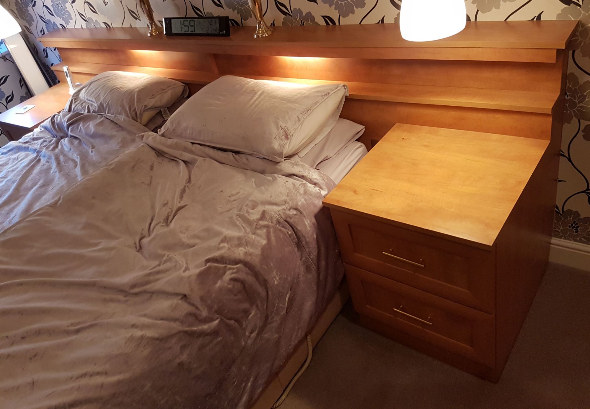 1 x Solid Wood Bedroom Suite Including Fitted Wardrobes, Bedside Tables, Dressing Table and - Image 3 of 31