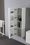 1 x White Gloss Storage Cabinet 120 - A-Grade - Ref:ASC42-120 - CL170 - Location: Nottingham NG2 -