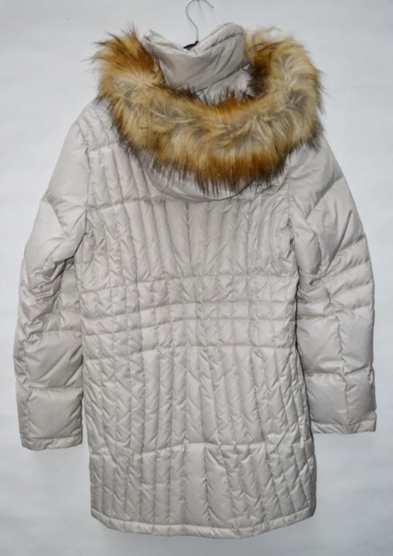 1 x Steilmann Kirsten Womens Real Down Quilted Winter Coat In Light Silver - Removable Hood With Det - Image 2 of 7