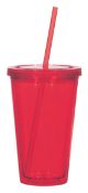 25 x Festival Tumbles - Colour Red - New Orleans Acrylic With a 16oz Capacity and Double Wall