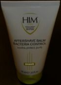 100 x HIM Intelligent Grooming Solutions - 75ml AFTERSHAVE BALM BACTERIA CONTROL - Brand New Stock -