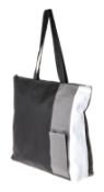 48 x Racer Tote Bags - Colour Black & Grey - Brand New Resale Stock - Size 100mm x 375mm x 350mm -
