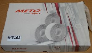 34 x Rolls of Meto Food Labels - Size Small 26x12 - Each Roll Contains 1,500 Labels - CL282 - Unused