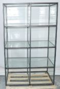 1 x Impressive 4-shelf Metal Shop Display / Storage Unit - Features A Sturdy Welded Metal