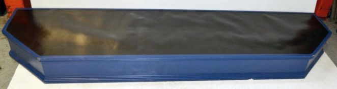 1 x Large Shop Display Base / Raised Stage - Painted In Royal Blue - Dimensions: Length 244 x