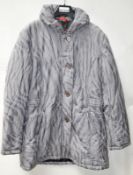 1 x Steilmann KSTN By Kirsten Womens Quilted Winter Jacket - Colour: Silver Grey Animal Print - CL21
