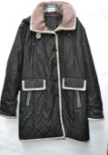 1 x Steilmann Feel KSTN C.o.v.e.r By Kirsten Womens Coat - Poly Down Filled Coat In Charcoal With De
