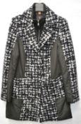 1 x Steilmann KSTN By Kirsten Womens Winter Coat - Wool/Cotton Blend Coat Featuring An Oversized Hou