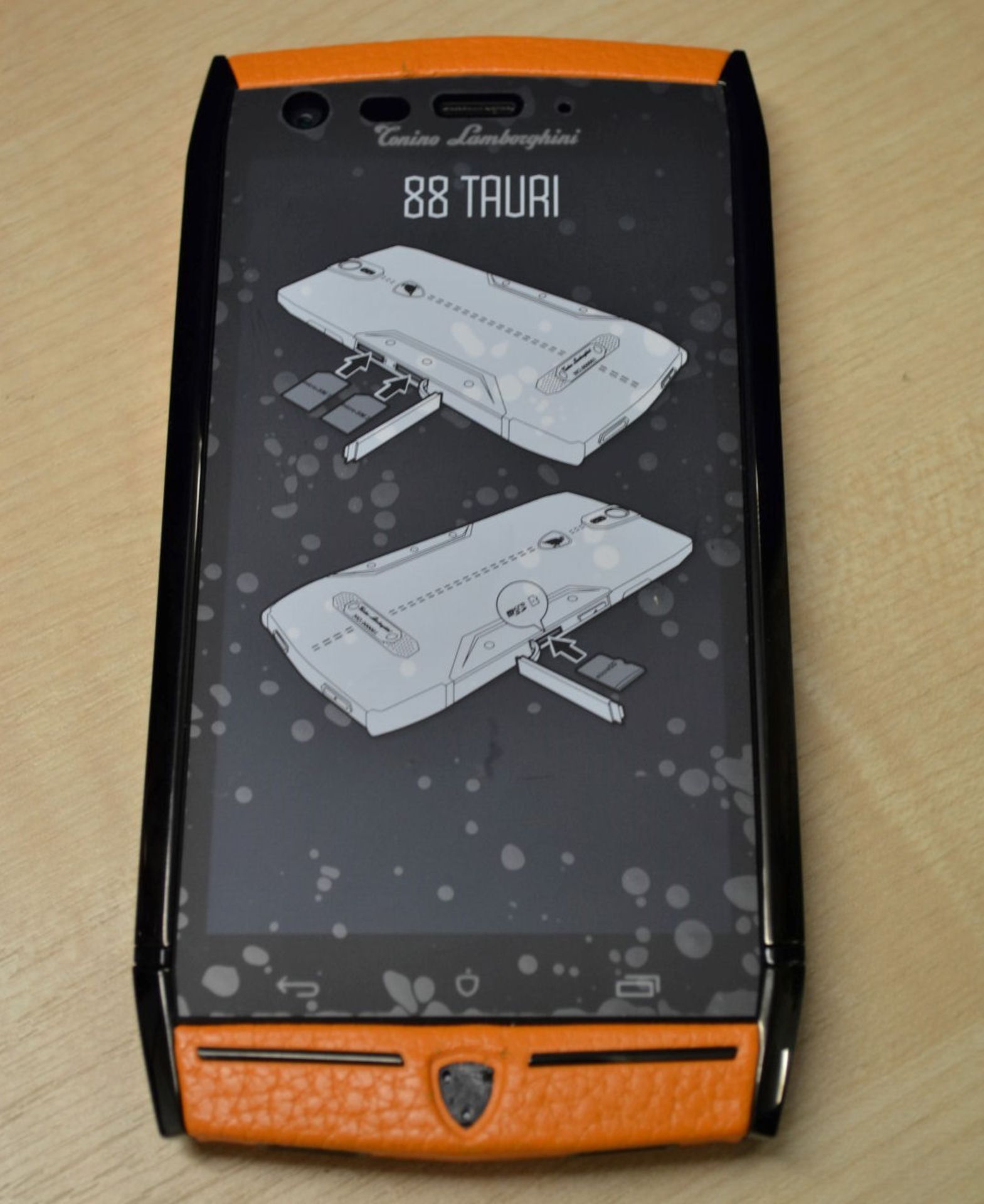 1 x Limited Edition Lamborghini "88 Tauri" Android Smart Phone - Orange - Original RRP £4500 - Image 7 of 27