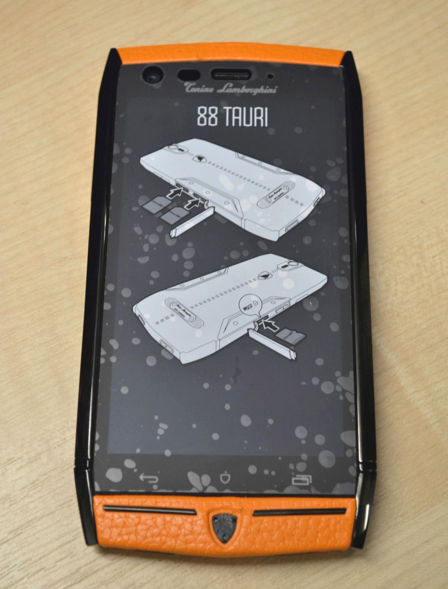 1 x Limited Edition Lamborghini "88 Tauri" Android Smart Phone - Orange - Original RRP £4500 - Bild 4 aus 27