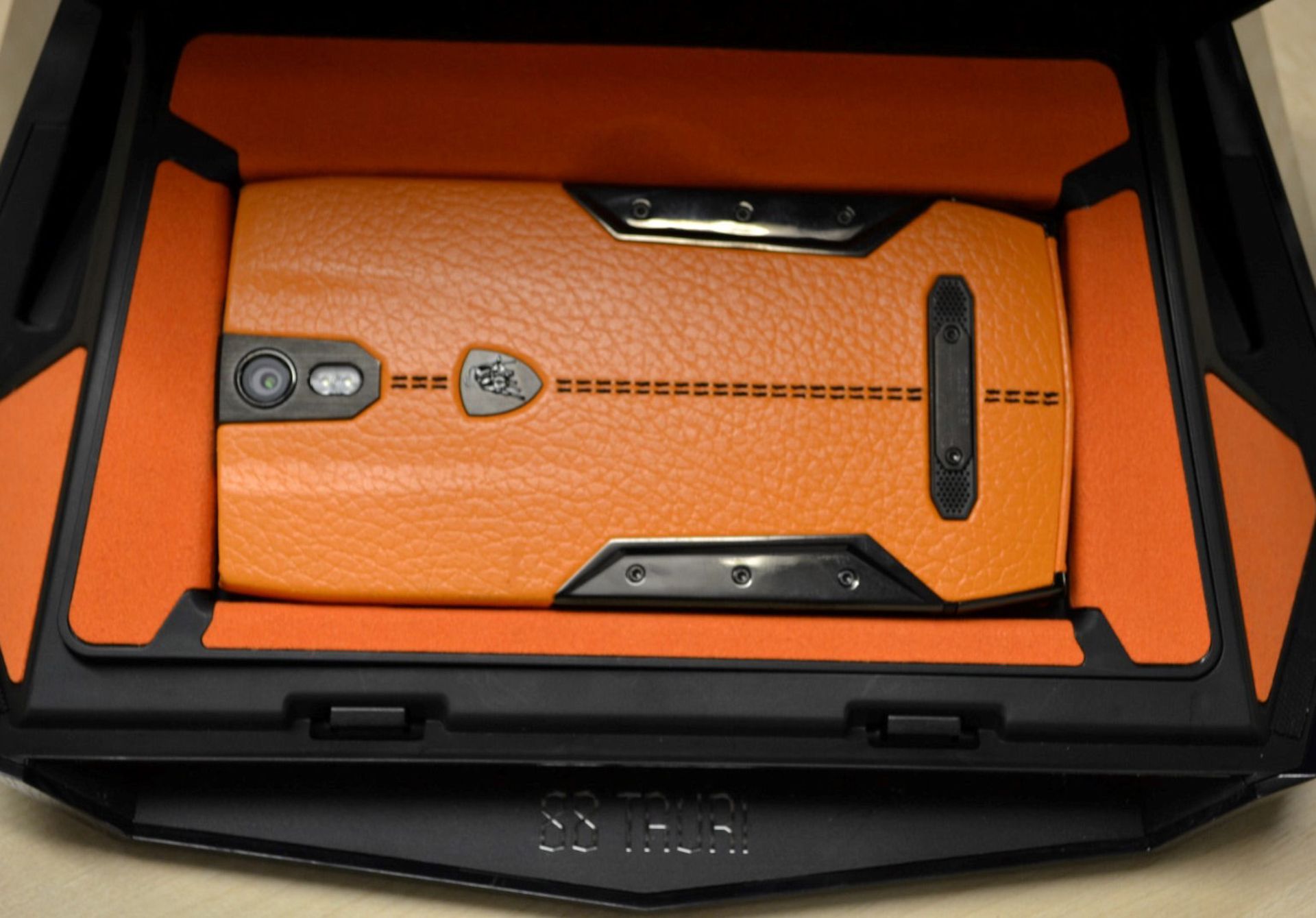 1 x Limited Edition Lamborghini "88 Tauri" Android Smart Phone - Orange - Original RRP £4500 - Image 3 of 27