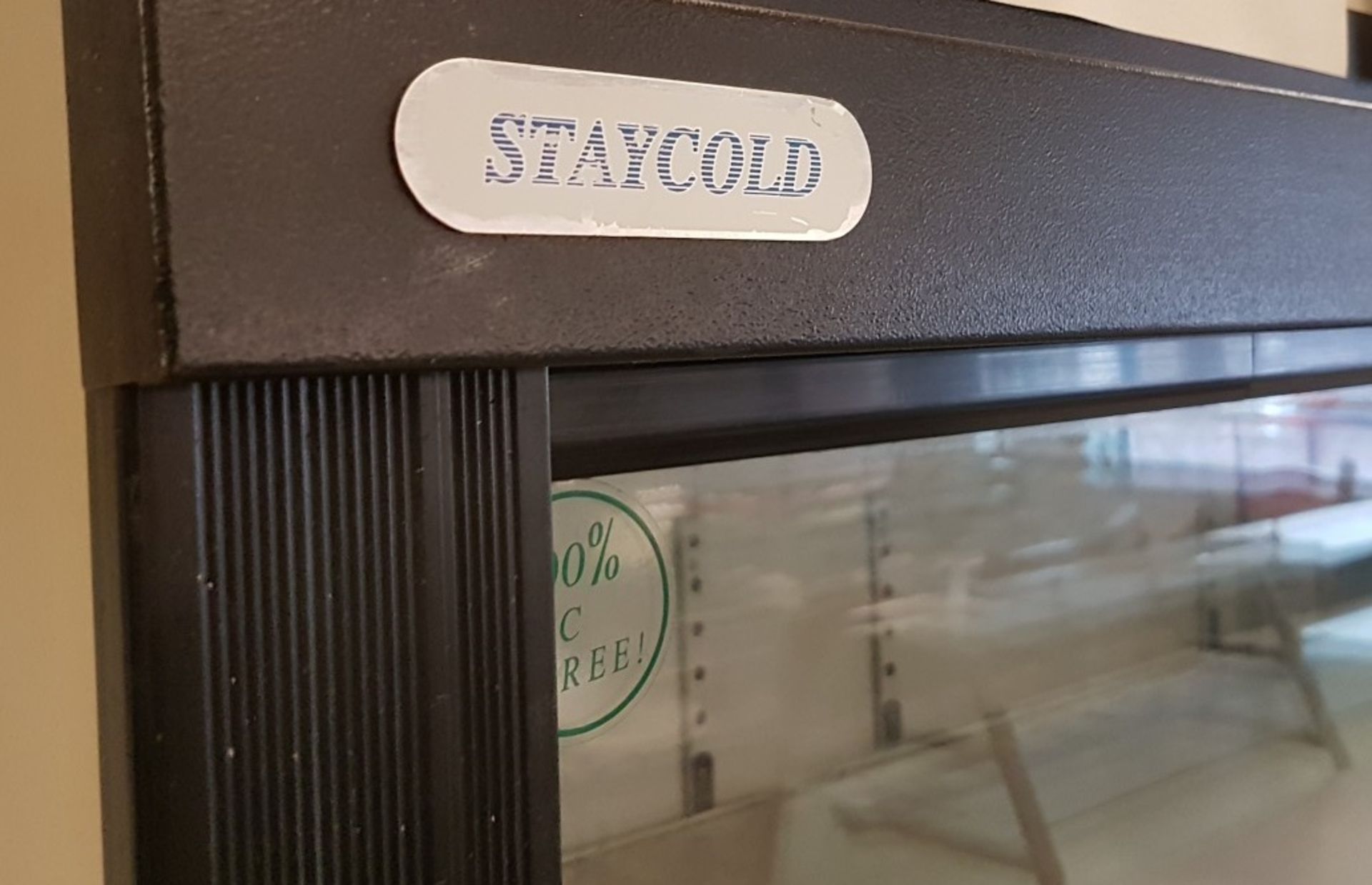 1 x STAYCOLD Branded Upright Fridge Unit With Sliding Door - Ref: SIN004 - CL278 - Dimensions: 136 x - Image 4 of 4