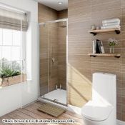 1 x 760mm Pivot Shower Door - Dimensions: 760 x 1850 x 6mm - New / Unused Stock - Left or right hand