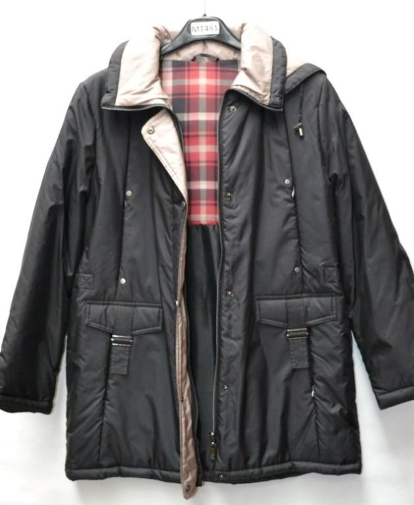 1 x Steilmann KSTN By Kirsten Womens Coat - Padded With Large Removable Hood - Colour: Charcoal / Cr - Image 2 of 3