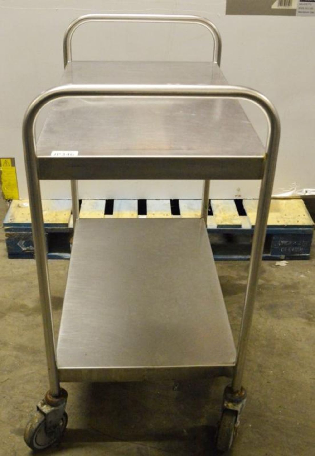 1 x Stainless Steel Two Tier Trolley - H81 x W74 x D47 cms - CL282 - Ref JP346 - Location: Bolton BL - Image 3 of 3