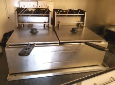 1 x Countertop Twin Electric Fryer - Dimensions: 59 x 45 x H30 - Ref: SIN042 - CL278 - From A