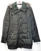 1 x Steilmann KSTN By Kirsten Padded Womens Coat - Features Removable Hood With Detachable Faux Fur