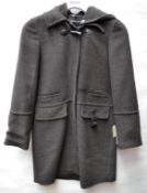 1 x Steilmann Womens Wool Blend Winter Coat In Grey - Parka-style Design With Detachable Hood - UK S