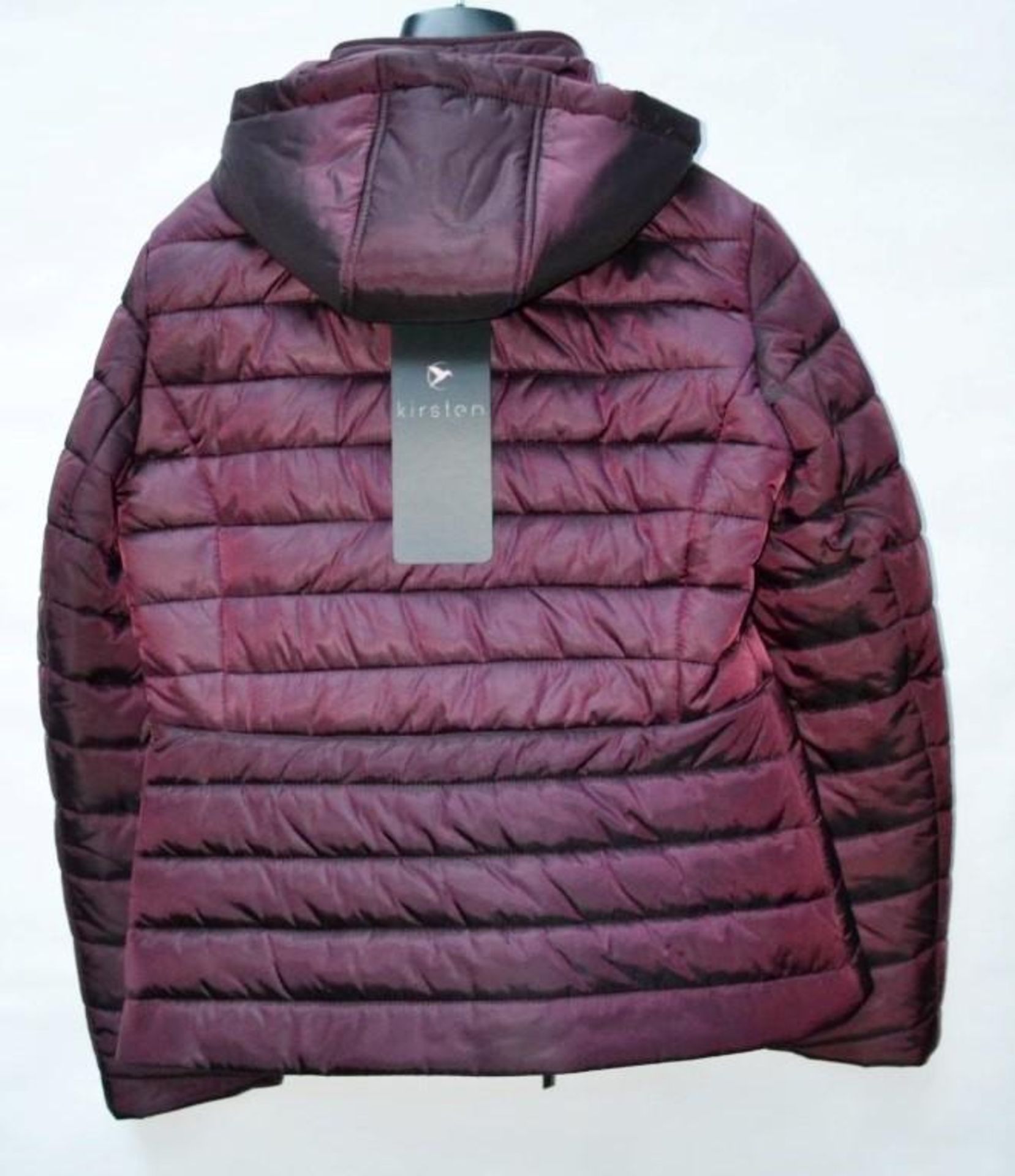1 x Steilmann Kirsten Womens Padded Winter Coat - Features Removable Hood - Size 12 - Colour: Deep P - Image 3 of 3