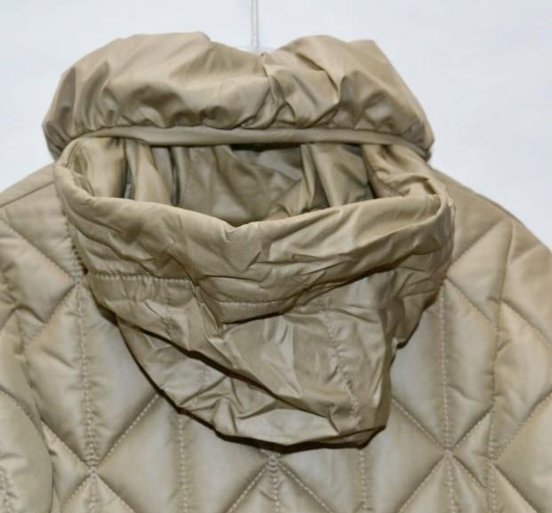 1 x Steilmann Womens Padded Coat With Concealed Hood In Collar - Colour: Bronzed Beige - UK Size 12 - Image 4 of 4